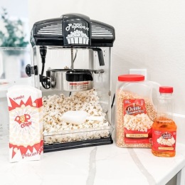 Welcome Home popcorn making ingredients