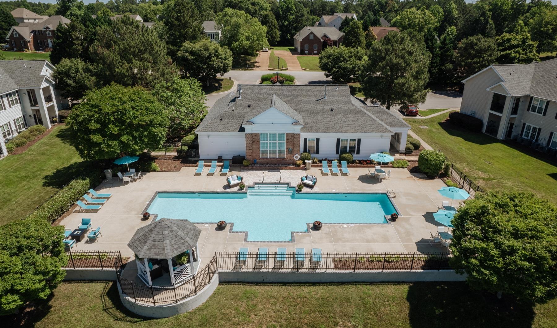 Settle into comfort at Monticello at Powhatan a swimming pool in a backyard