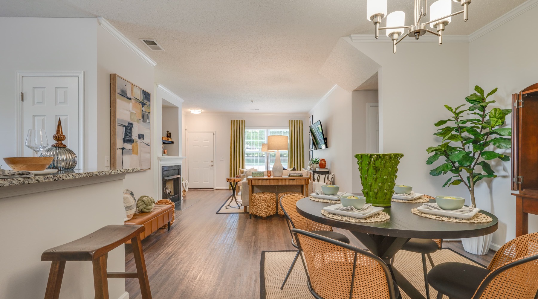 spacious living room with large windows